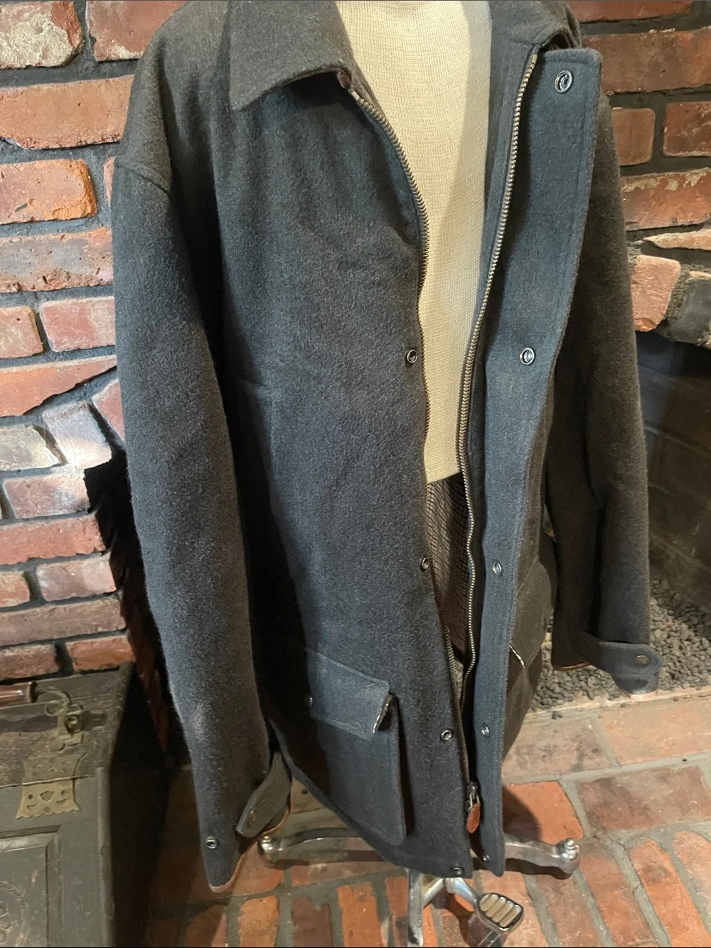 Polo by Ralph Lauren Men's Hunter Green Wool Pea Coat size Medium